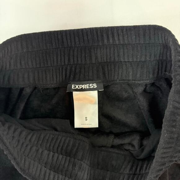 Express Black Velor Joggers Size Small - Picture 3 of 5